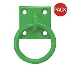 Perry Equestrian Chain Ring On Plate (Pack Of 2) - Green - One Size