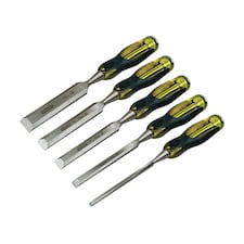 Stanley Hand Tools Fatmax Thru Tang Chisel - Multi Colour - Set of 5: 6, 12, 18, 25 & 32mm