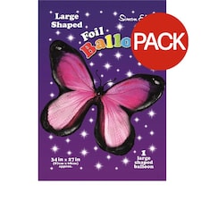 Simon Elvin Butterfly Foil Balloon (Pack Of 6) - Pink - One Size