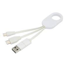Troop Recycled ABS Plastic 4 in 1 Charging Cable - White - One Size