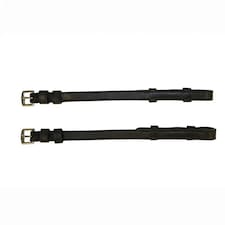 Collegiate Comfitec European Leather Horse Cheekpiece - Black - Full