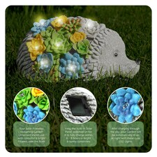 Solar Hedgehog Statue Garden Ornaments thumbnail 3