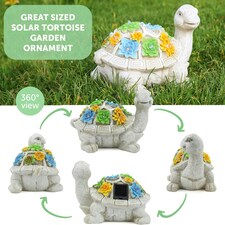 Pack of 6 Solar Turtle Garden Ornament Grey | One Size thumbnail 5