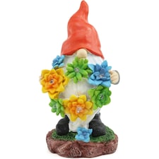 Pack of 6 Solar Gonk Garden Ornament Grey | One Size