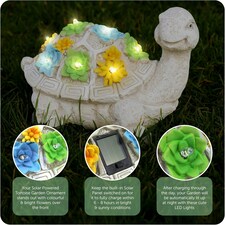 Pack of 1 Solar Bunny Garden Ornament Grey | One Size thumbnail 4