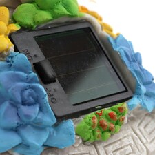 Pack of 3 Solar Turtle Fairy Garden Ornament Grey | One Size thumbnail 2