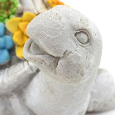 Pack of 3 Solar Turtle Fairy Garden Ornament Grey | One Size thumbnail 6
