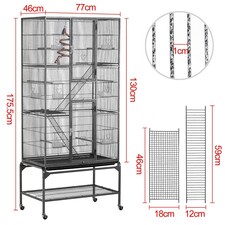 Yaheetech 175.5 cm Tall Extra Large Pet Cage for Small Animals Black thumbnail 3