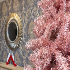 7FT Artificial Christmas Tree Rose Gold Shiny Tinsel Tips | Pink | Rose Gold | 7ft thumbnail 10