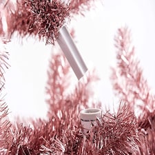 7FT Artificial Christmas Tree Rose Gold Shiny Tinsel Tips | Pink | Rose Gold | 7ft thumbnail 4