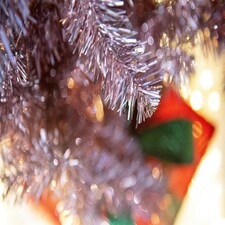 7FT Artificial Christmas Tree Rose Gold Shiny Tinsel Tips | Pink | Rose Gold | 7ft thumbnail 8