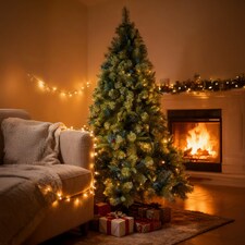 7FT Kentucky Pine Green Pencil Needle Tips Plain Bushy Artificial Christmas Tree | Green | Green | 7ft thumbnail 5