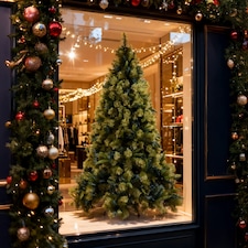 7FT Kentucky Pine Green Pencil Needle Tips Plain Bushy Artificial Christmas Tree | Green | Green | 7ft thumbnail 8