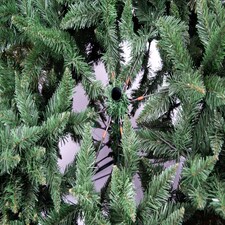 8FT Californian Boulder Bushy Look Luxurious Forest Green Artificial Christmas Tree Pine Cones Hinged Branches | Green | Green thumbnail 5