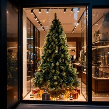 5FT Kentucky Pine Green Pencil Needle Tips Plain Bushy Artificial Christmas Tree | Green | Green thumbnail 8