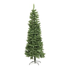 6FT Slim Pine Green Tree Christmas Holiday Festive Xmas Home Decorations with Pencil Point Tips | Green | Green thumbnail 4