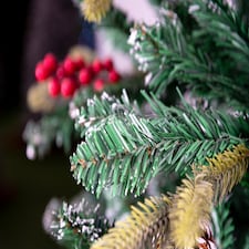 Christmas Stockholm Pine Artificial Designer Tree Berries & Frosted Cones Mixed | Green | Green thumbnail 5
