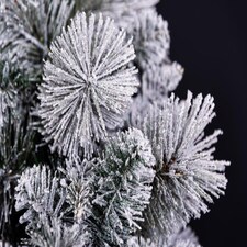 8FT Frosted Snowy Boulder Pine Helsinki Fir Green Tips Bushy Artificial Plain Christmas Tree | White | White thumbnail 10