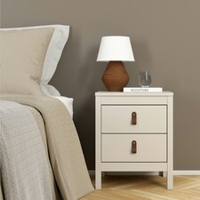 Barcelona Bedside Table 2 Drawers in Cashmere N/A thumbnail 8