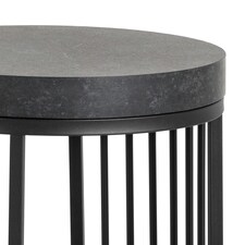 Strington Round Bedside Table 1 Shelf in Matt Black Black thumbnail 5