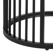 Strington Round Bedside Table 1 Shelf in Matt Black Black thumbnail 8