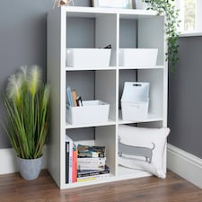 Wham Studio 5 x 3.9L Rectangular Plastic Storage Baskets Ice White White thumbnail 2