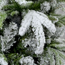 4FT Green Lapland Snow Covered Christmas Tree | White | 4ft thumbnail 4