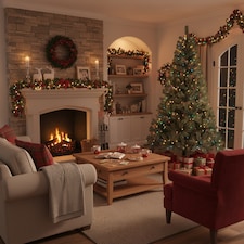 5FT Green Alaskan Pine Christmas Tree | Green | Green