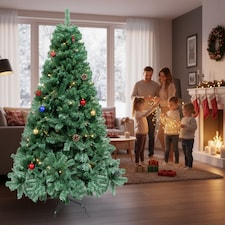 5FT Green Alaskan Pine Christmas Tree | Green | Green thumbnail 5