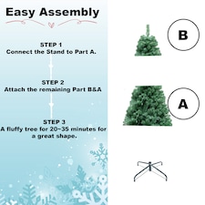 5FT Green Alaskan Pine Christmas Tree | Green | Green thumbnail 7