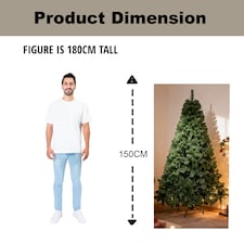 5FT Green Alaskan Pine Christmas Tree | Green | Green thumbnail 8