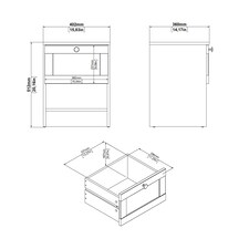 Brande Nightstand with1 Frame Drawer in Jackson Hickory Brown thumbnail 10