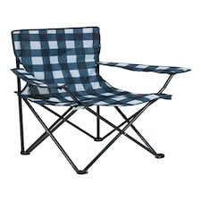 Mountain Warehouse Folding Chair Patterned Handy Lightweight Outdoor Camping Blue