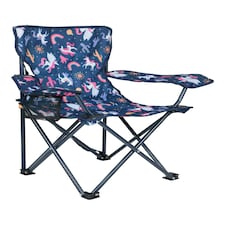 Mountain Warehouse Kids Patterned Mini Folding Chair Picnic Outdoor Furniture Blue