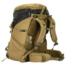 Mountain Warehouse Large 80L Backpack Camping Hiking Travelling Rucksack Bag Green | Khaki thumbnail 3