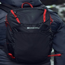 Mountain Warehouse Inca Backpack with Adjustable Chest Straps Sports Rucksack Black