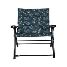 Mountain Warehouse Padded Folding Chair Patterned Sturdy Camping Outdoor Seat Blue thumbnail 2