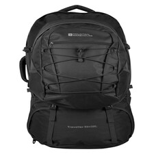 Mountain Warehouse Unisex Traveller 60 + 20L Rucksack Durable Sports Backpack Black | Black thumbnail 2