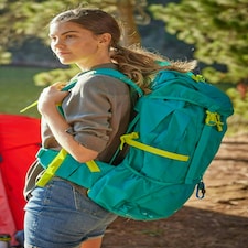 Mountain Warehouse Venture Rucksack Ripstop Zipped Security Pockets Hiking Bag Red thumbnail 4