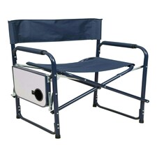 Mountain Warehouse Foldable Directors Chair & Table Camping Garden Outdoor Blue | Navy thumbnail 3