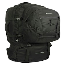 Mountain Warehouse Traveller Rucksack Durable Hiking Travel Backpack - 80 L Black