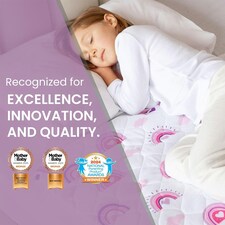 Toddler Potty Training Bed Pads - Soft Waterproof Bedwetting Pee Protector Mat for Kids - Incontinence Mattress Sheet Absorbs Up to 2000ml - 135 x 85cm, Rainbow White | Rainbow | Double thumbnail 7