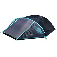 Mountain Warehouse Weekender 4 Man Tent Waterproof Breathable Camping Accessory Blue | One Size thumbnail 2