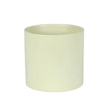 Matte Cream Ceramic Indoor Plant Pot, Cachepot - H13 x W13.5cm Cream