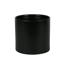 Minimalist Matte Black Ceramic Indoor Plant Pot H15 x W15.5cm Black