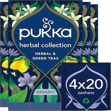 Pukka Herbs Organic Herbal Tea, Herbal Collection, 4 Packs, 80 Teabags 4