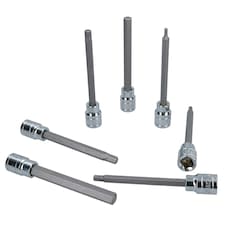 Metric MM Long Allen Hex Key Sockets 3mm - 10mm 7pc Set 3/8" Drive thumbnail 4