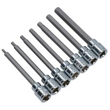 Metric MM Long Allen Hex Key Sockets 3mm - 10mm 7pc Set 3/8" Drive thumbnail 5