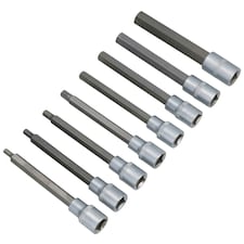 1/2" Drive Allen Hex Key Sockets Extra Long 140mm 5mm - 17mm 8pc Set thumbnail 4