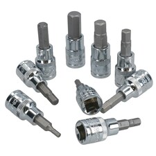 Hex Allen and Torx and Tamper Star Key Bit Set 3/8" dr Socket H2 - H10 T10 - T55 thumbnail 2
